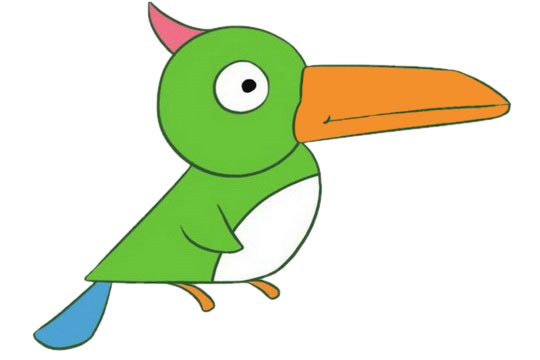 漂亮的啄木鸟简笔画带涂色