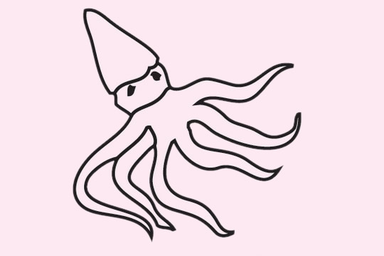 关于八爪鱼的简笔画