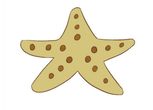 简单好看的海星简笔画