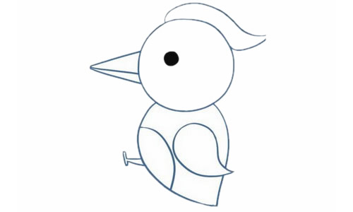 彩色的啄木鸟简笔画教程