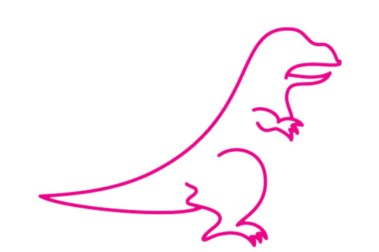 一步步教你画简单的恐龙