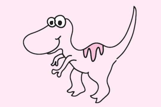 卡通的恐龙简笔画