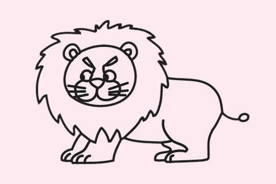 霸气的狮子怎么画