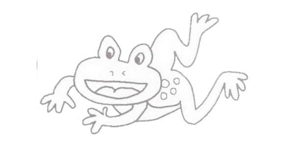 涂色的青蛙简笔画教程