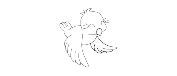 一组黄鹂鸟的简笔画大全
