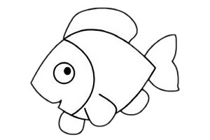 海洋生物热带鱼简笔画