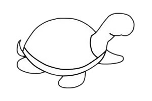 卡通乌龟简笔画简单画法