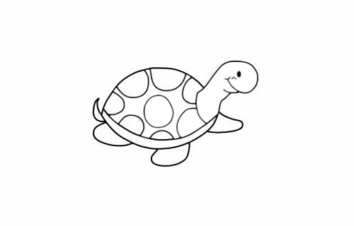 卡通乌龟简笔画简单画法