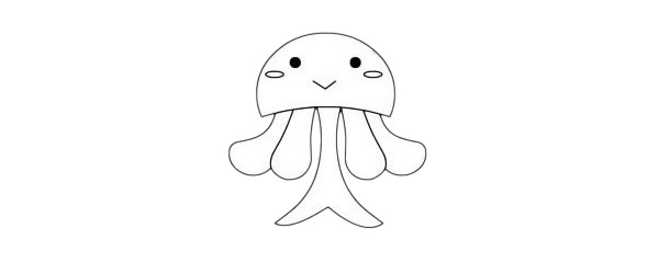 卡通水母简笔画教程 卡通水母简笔画教程