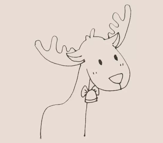 驯鹿简笔画步骤教程【涂色】
