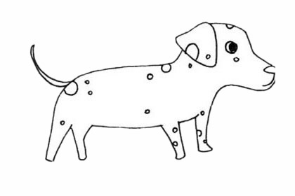 斑点狗怎么画最简单