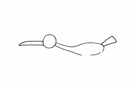 白鹤简笔画步骤教程