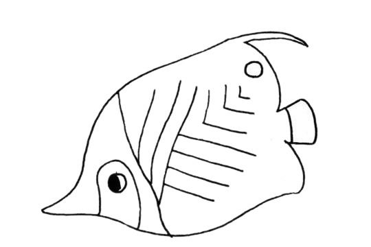 比目鱼卡通简笔画