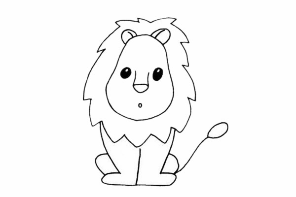 一步步教你画简单的狮子