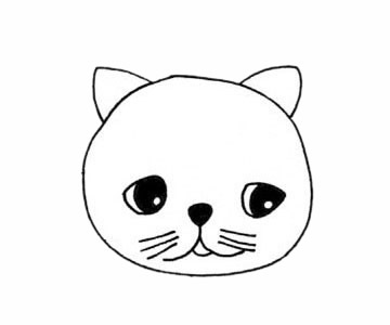 呆呆的加菲猫简笔画步骤