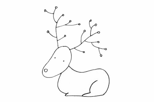 驼鹿简笔画步骤