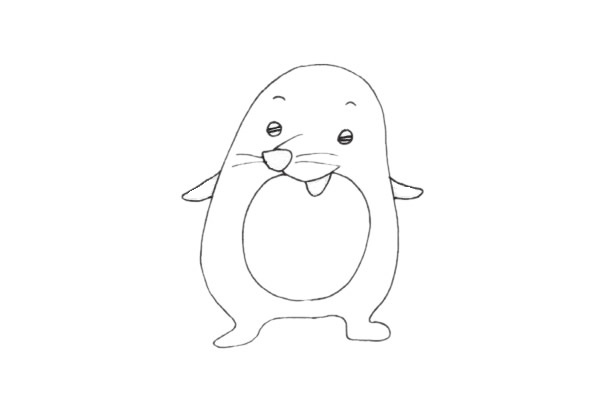 鼹鼠简笔画步骤教程