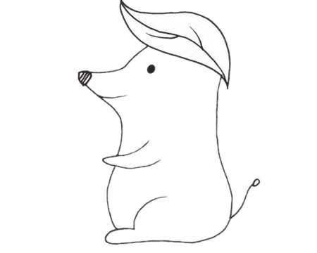 萌萌哒鼹鼠简笔画