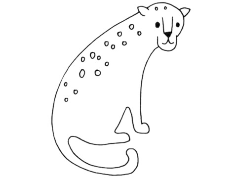 关于豹子的简笔画