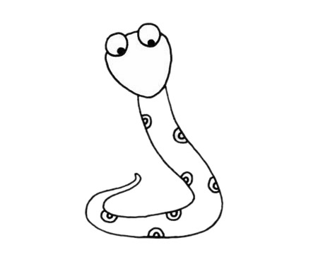 关于蛇的儿童简笔画