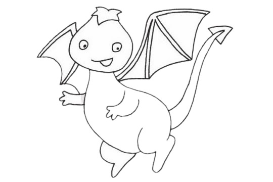 翼龙宝宝卡通简笔画