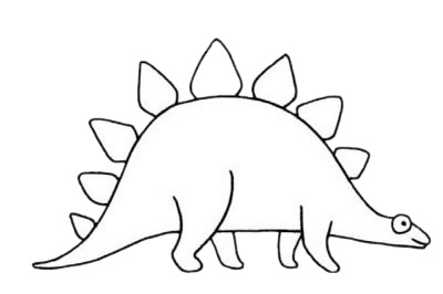 一组卡通的恐龙简笔画