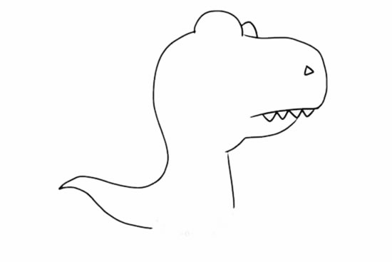 可爱的卡通霸王龙简笔画