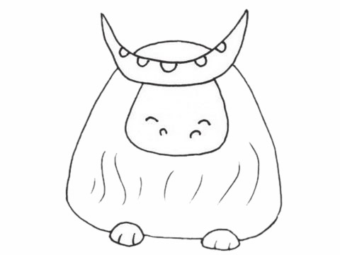 牦牛的简单画法