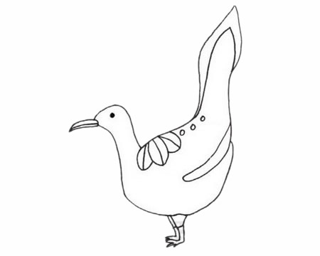 关于信天翁的简笔画