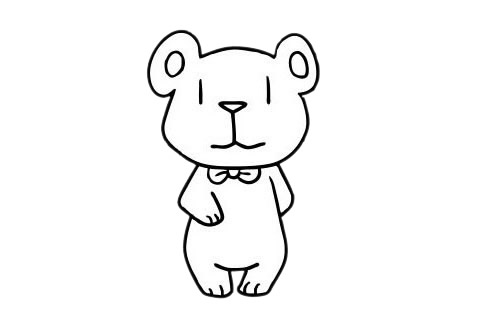 一组卡通的北极熊简笔画大全