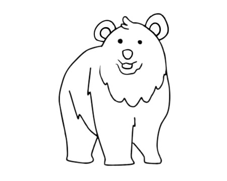 北极熊儿童简笔画