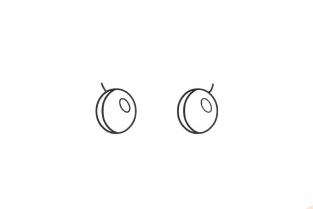 漂亮的大眼睛小白兔简笔画