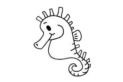 海马儿童简笔画
