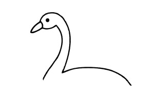 一步步教你画简单的天鹅
