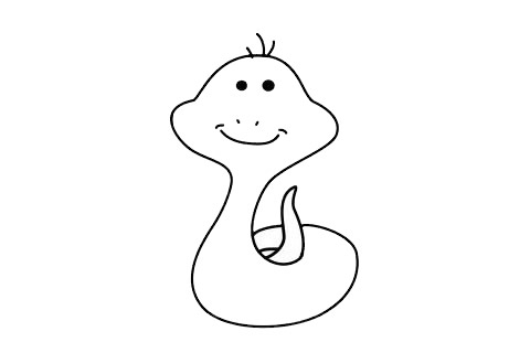 简单的蛇卡通画