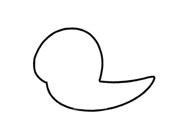 胖乎乎的蜗牛卡通简笔画