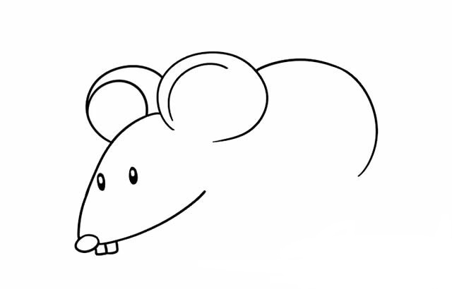 可爱漂亮的小老鼠简笔画