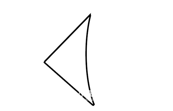 三角形的热带鱼简笔画