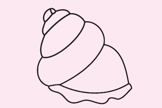 简单的海螺儿童画