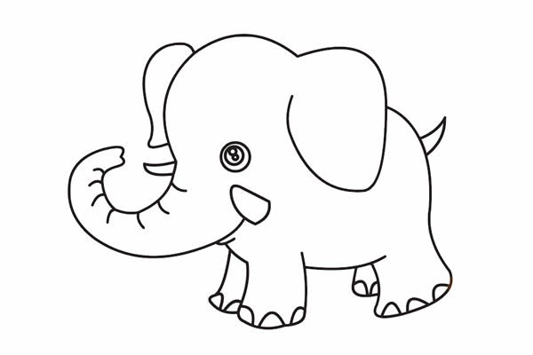 可爱的大象宝宝简笔画