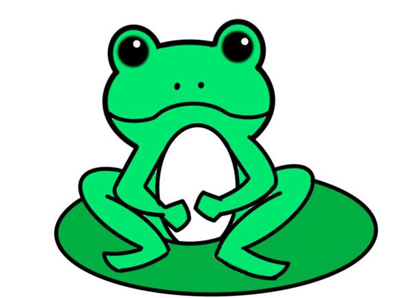 卡通的绿色青蛙怎么画