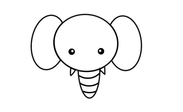 简单可爱的大象怎么画