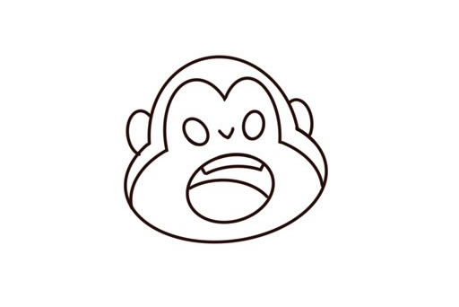 可爱卡通猴子简笔画教程