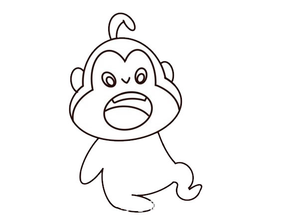 可爱卡通猴子简笔画教程