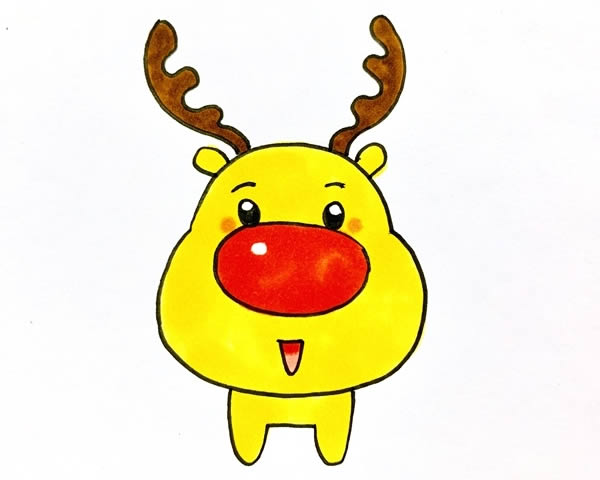 可爱的圣诞麋鹿怎么画