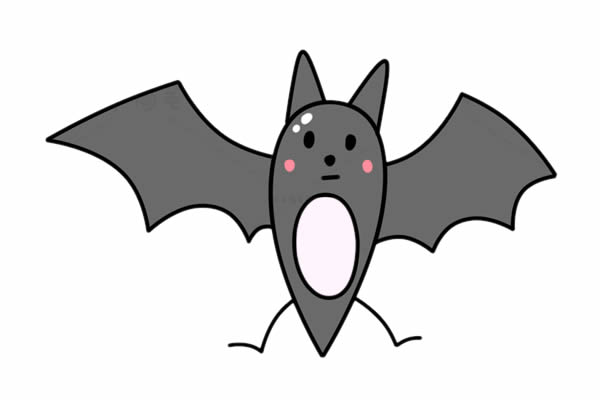 关于蝙蝠的卡通简笔画
