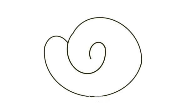卡通蜗牛爷爷简笔画步骤