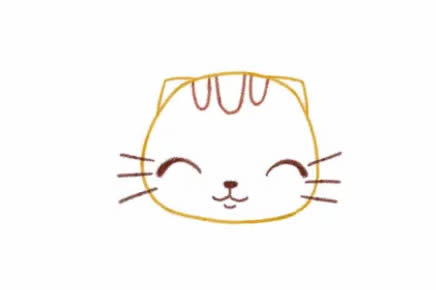 一步步教你画可爱的小猫咪