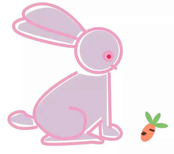 教你怎么用数字画小兔子