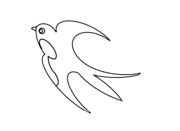 春天的燕子简笔画步骤 春天的燕子简笔画步骤